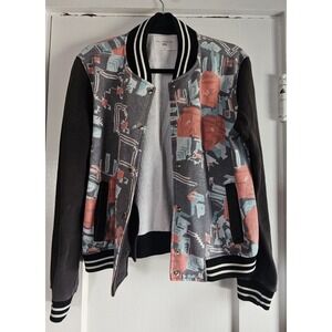 SOL ANGELES Snap button down bomer jacket woman Sz S